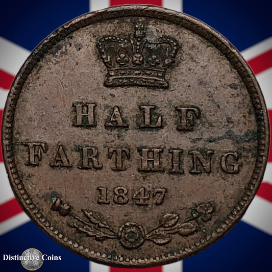 Great Britain 1847 Half Farthing 1/2 Penny GB3136