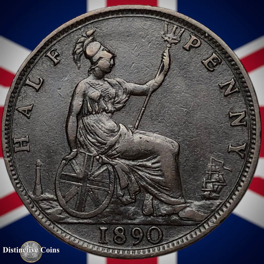 Great Britain 1890 Half Penny 1/2d GB5654