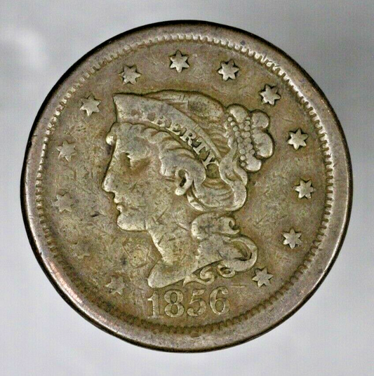 US 1856 Braided Hair Large Cent Slanted 5   A3156