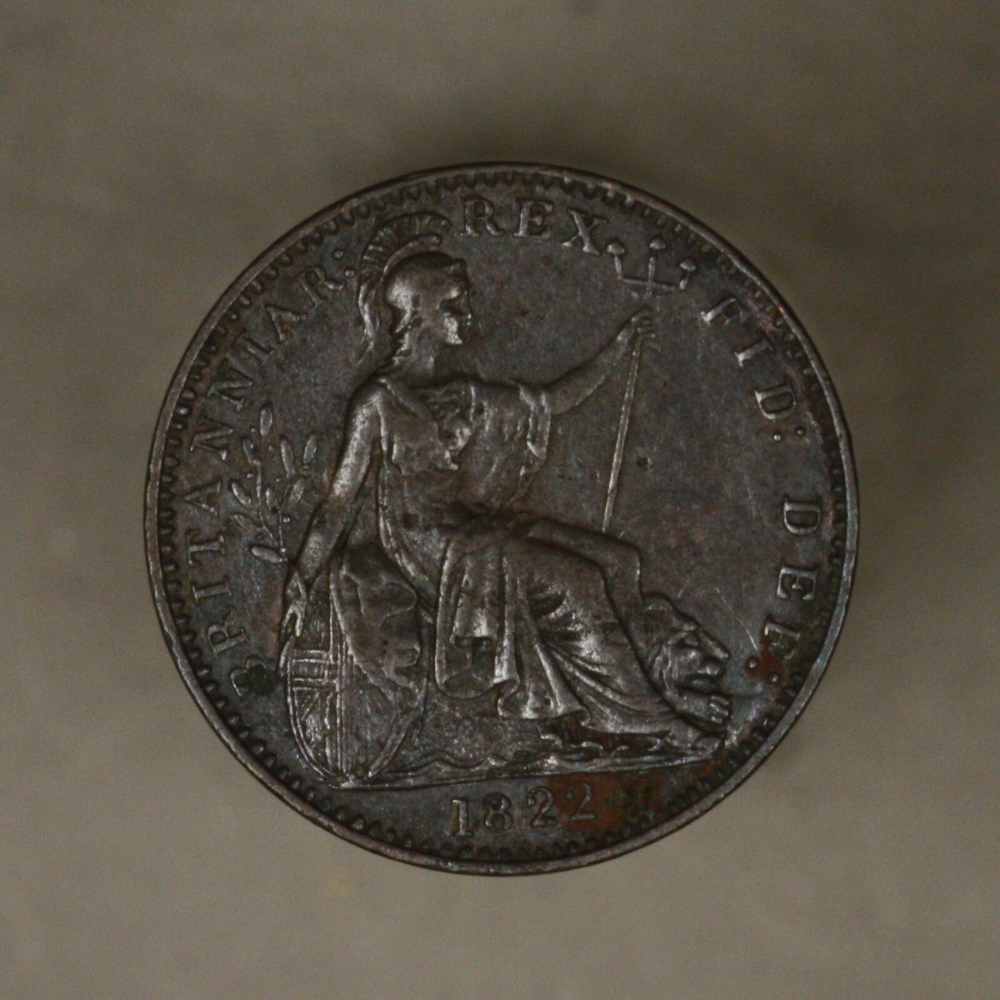 Great Britain 1822 Farthing dark