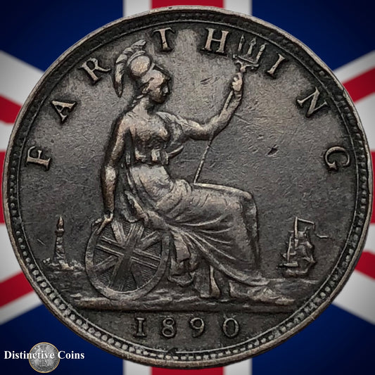 Great Britain 1890 Farthing 1/4d GB4272
