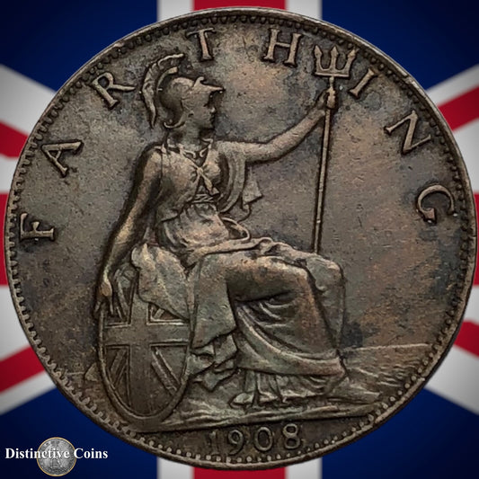 Great Britain 1908 Farthing 1/4d GB4609