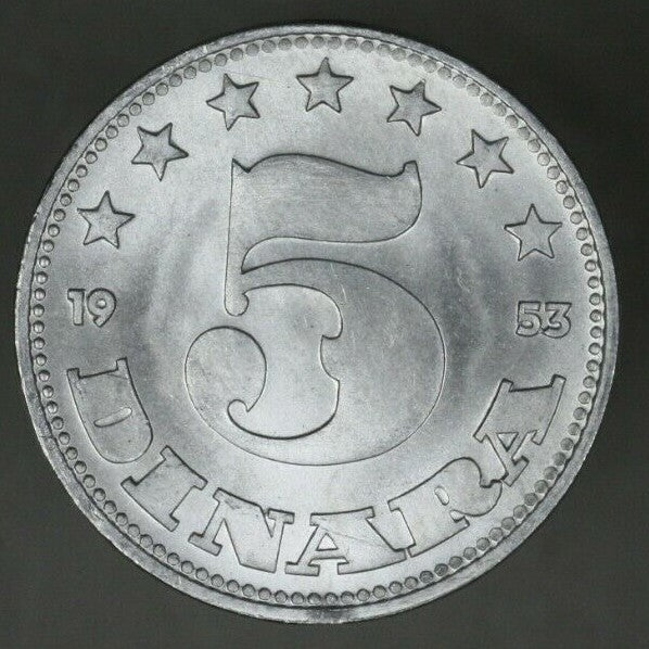 Yugoslavia 1953-55 6 Coin Set K 29 35 BU   B191