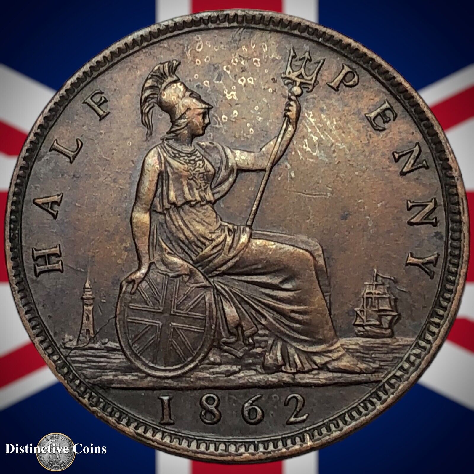 Great Britain 1862 Half Penny 1/2d GB5443