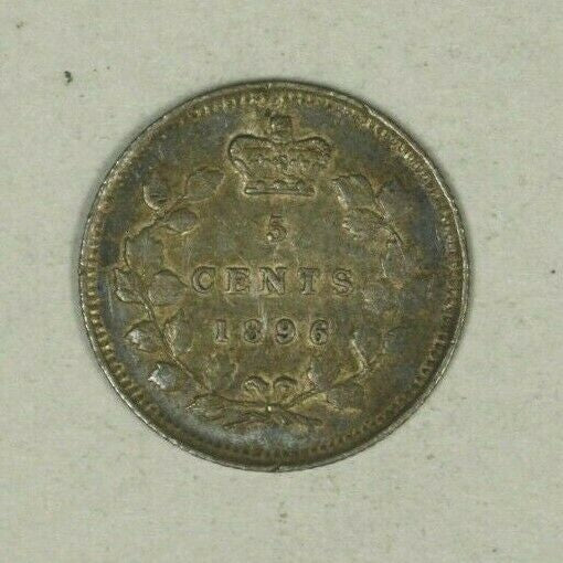 Canada Silver 5 Cents 1896  XF  A2384