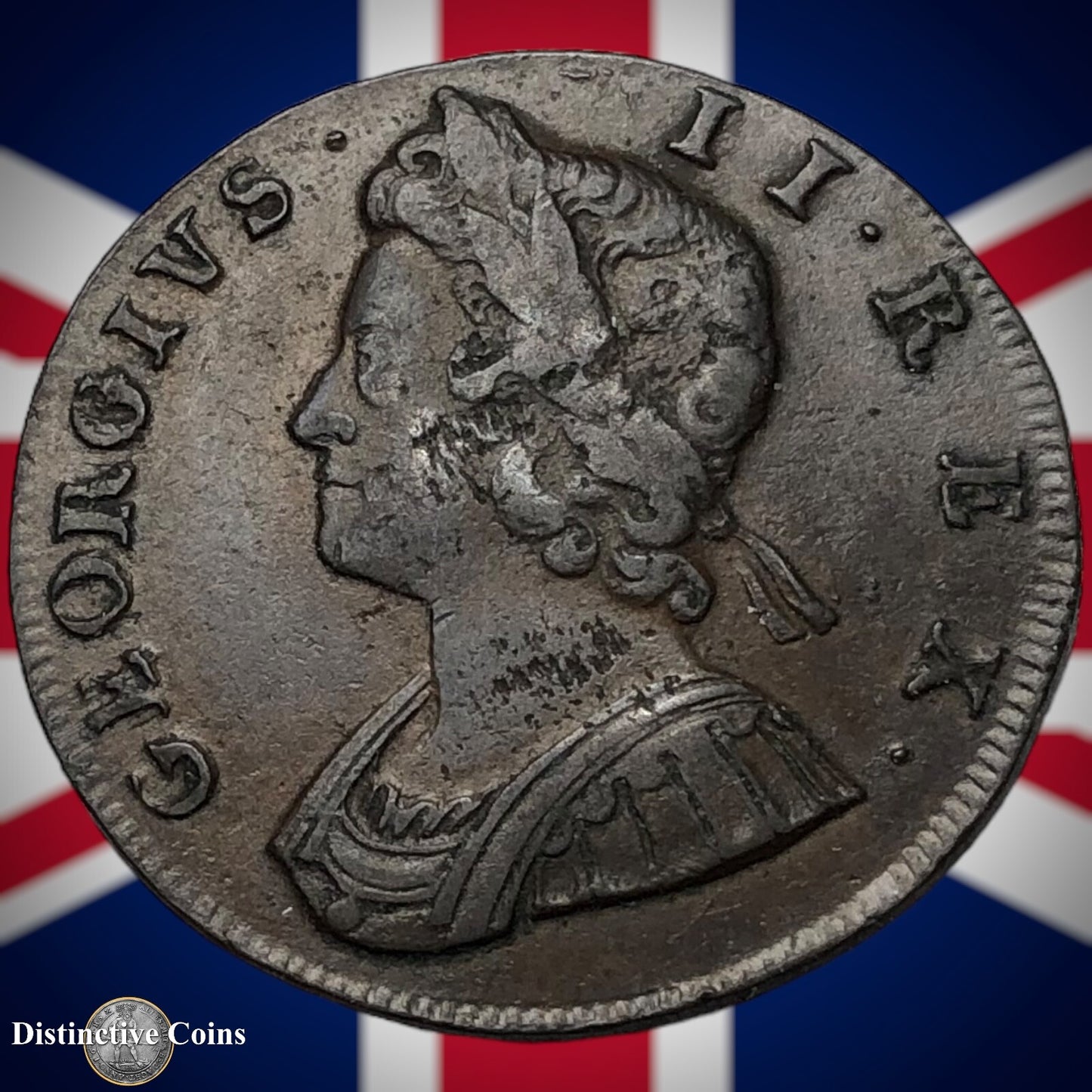 Great Britain 1733 Half Penny 1/2d GB5045