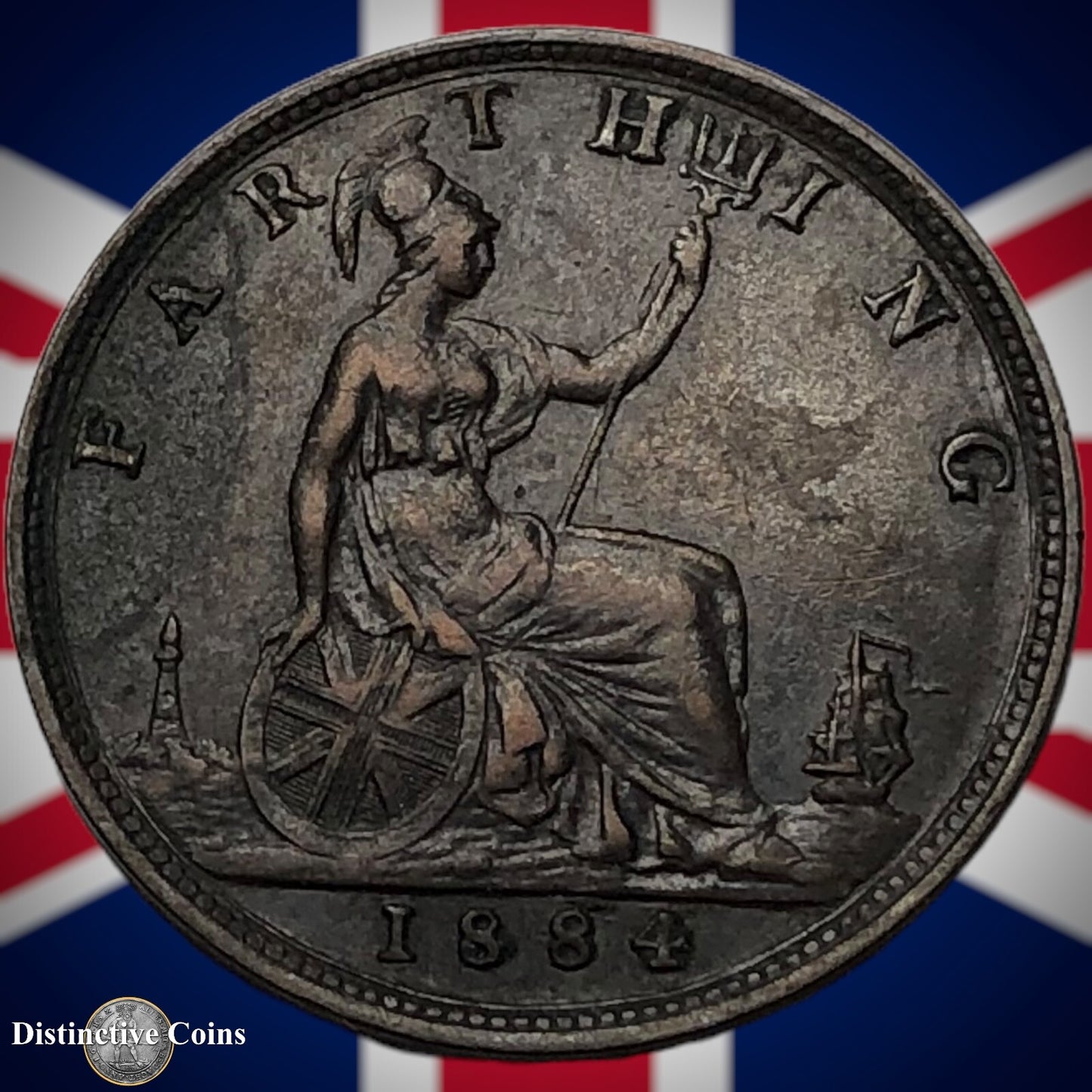 Great Britain 1884 Farthing 1/4d GB4088