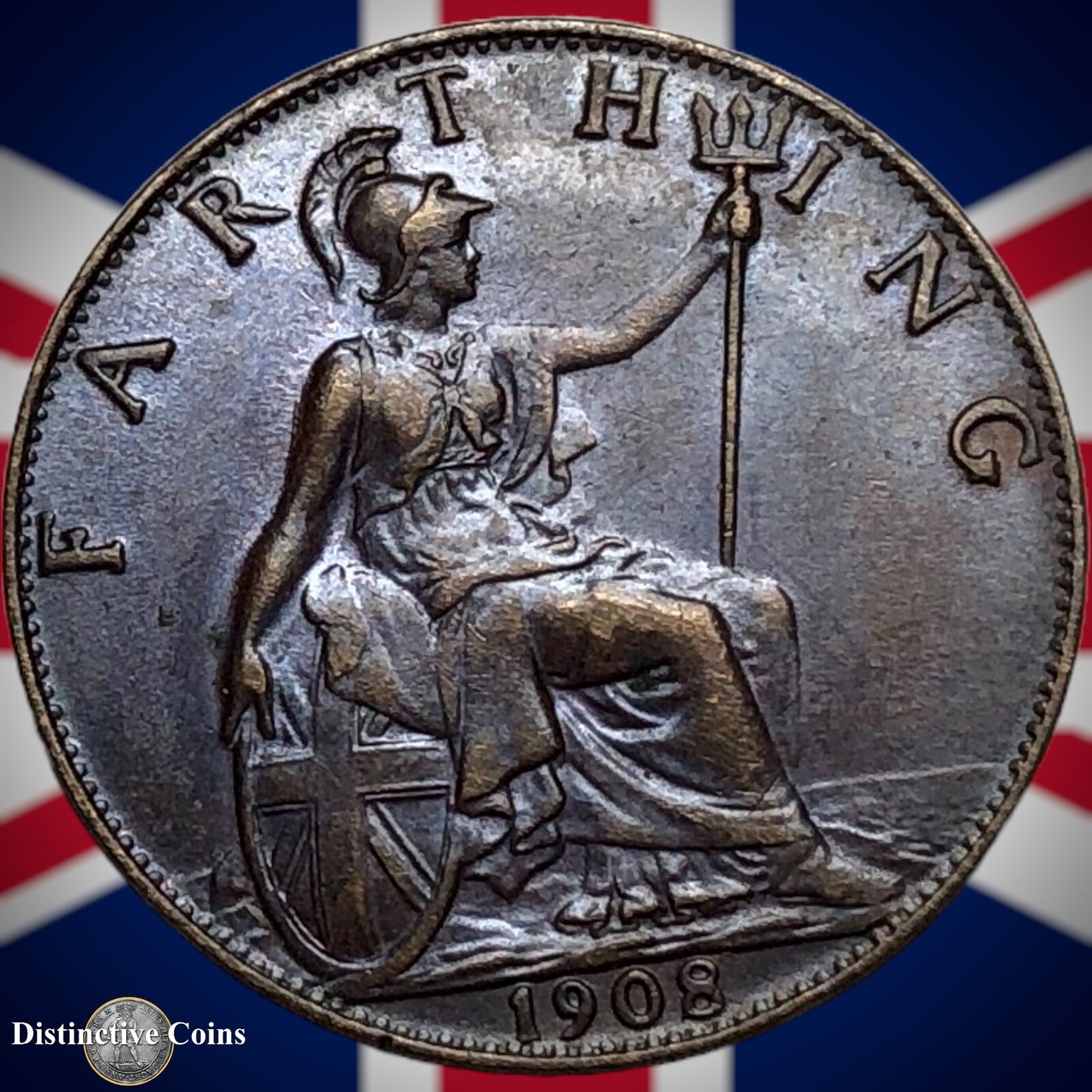 Great Britain 1908 Farthing 1/4d GB4612