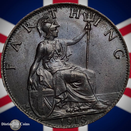 Great Britain 1913 Farthing 1/4d GB4670