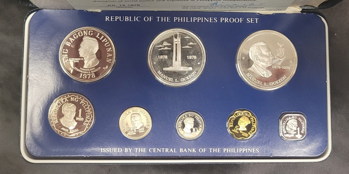 Philippines 1978 8-Coin Proof Set Original Packaging B533