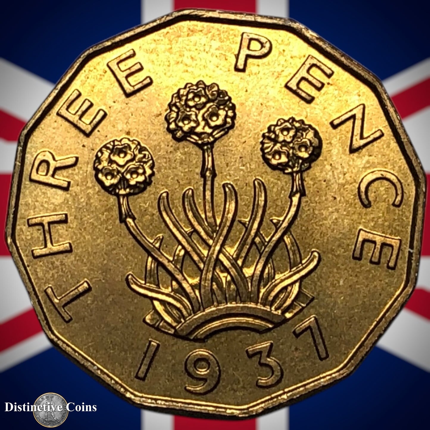 Great Britain 1937 Proof Three Pence 3d GB7365