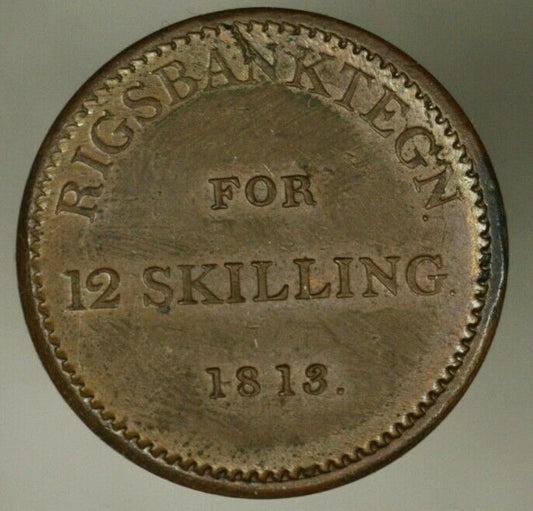 Denmark 12 Skilling 1813   AU A2407
