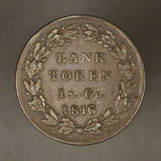 Great Britain 1816 1 Shilling 6 Pence Token Dull AU