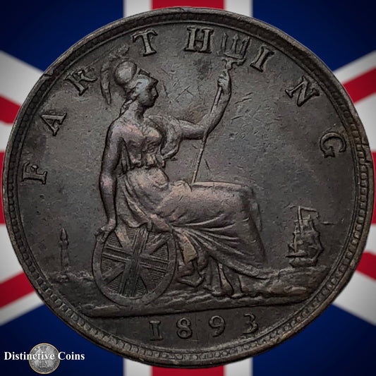 Great Britain 1893 Farthing 1/4d GB4354