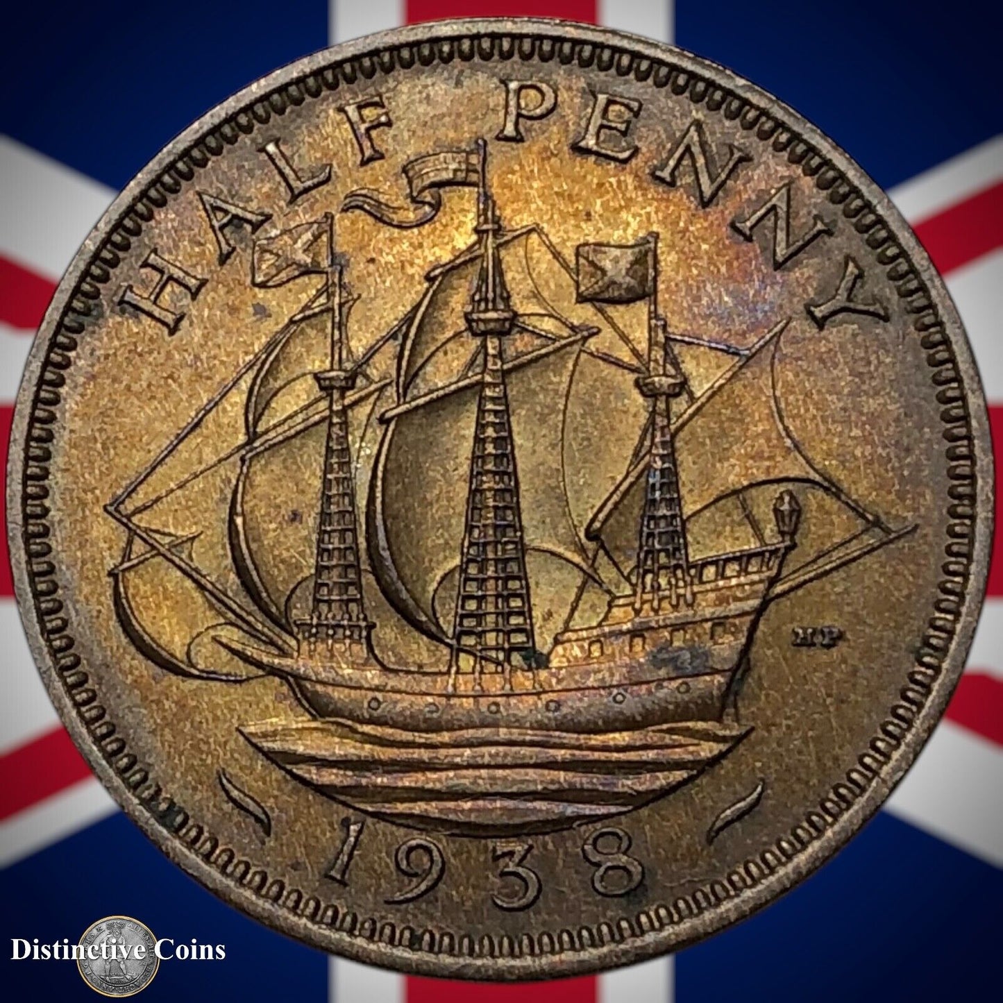 Great Britain 1938 Half Penny 1/2d GB6013