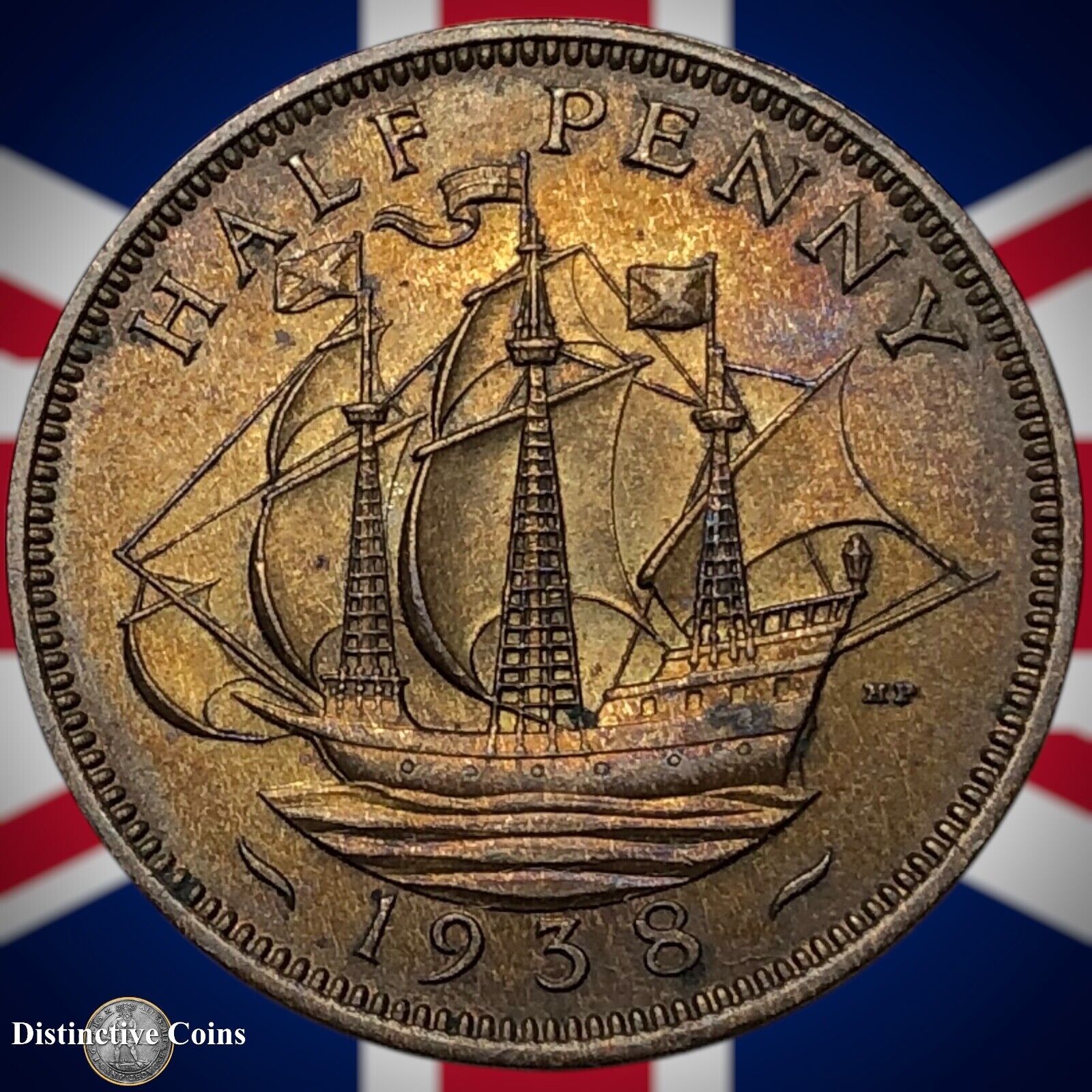 Great Britain 1938 Half Penny 1/2d GB6013