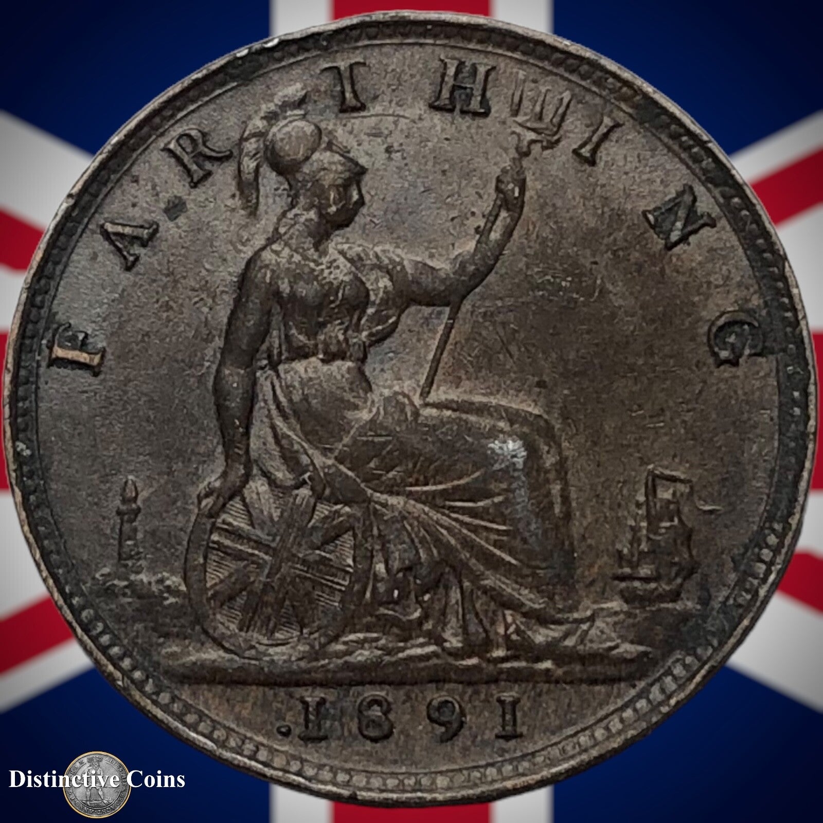 Great Britain 1891 Farthing 1/4d GB4308