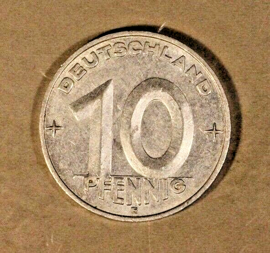 1952E Germany East DDR 10 Pfennig Higher Grade