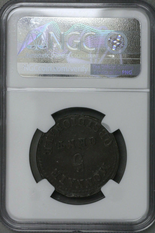 French States 1814 Antwerp 5 Centimes LL Monogram NGC VF 30 BN   S341