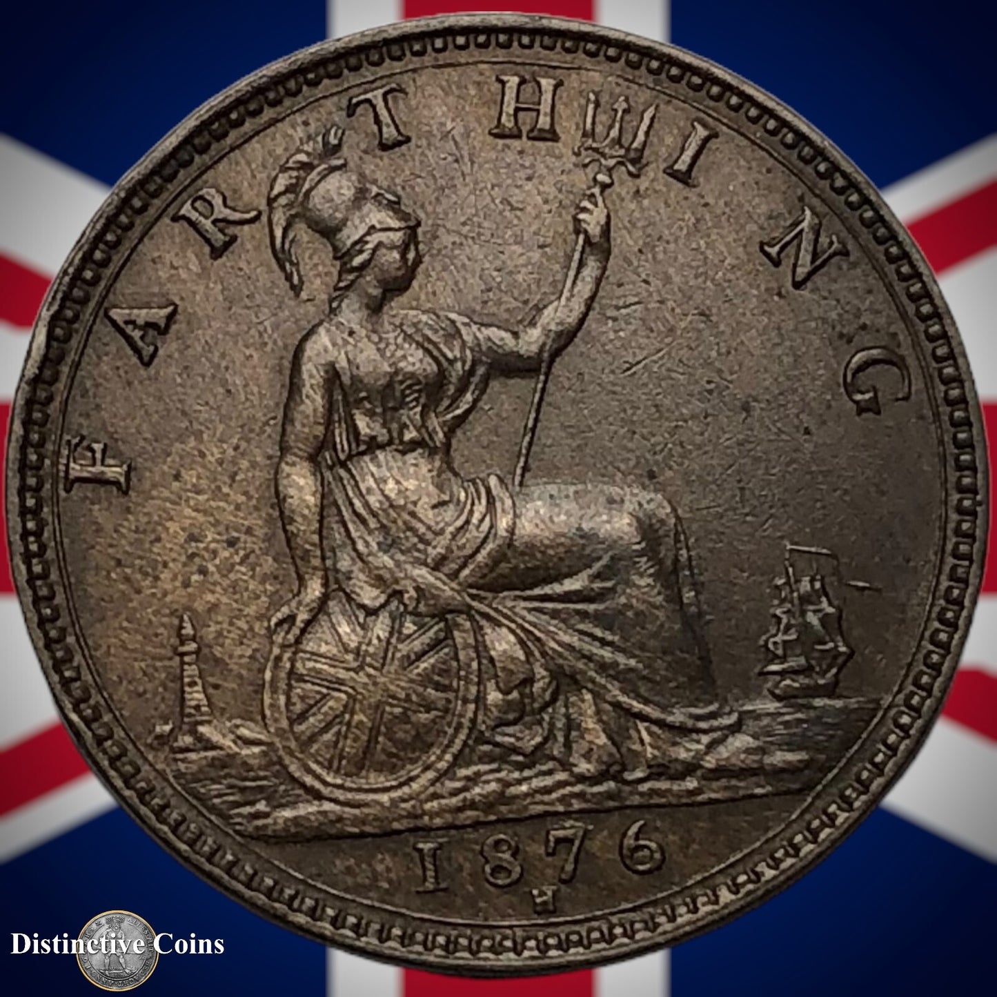 Great Britain 1876 H Farthing 1/4d GB3774