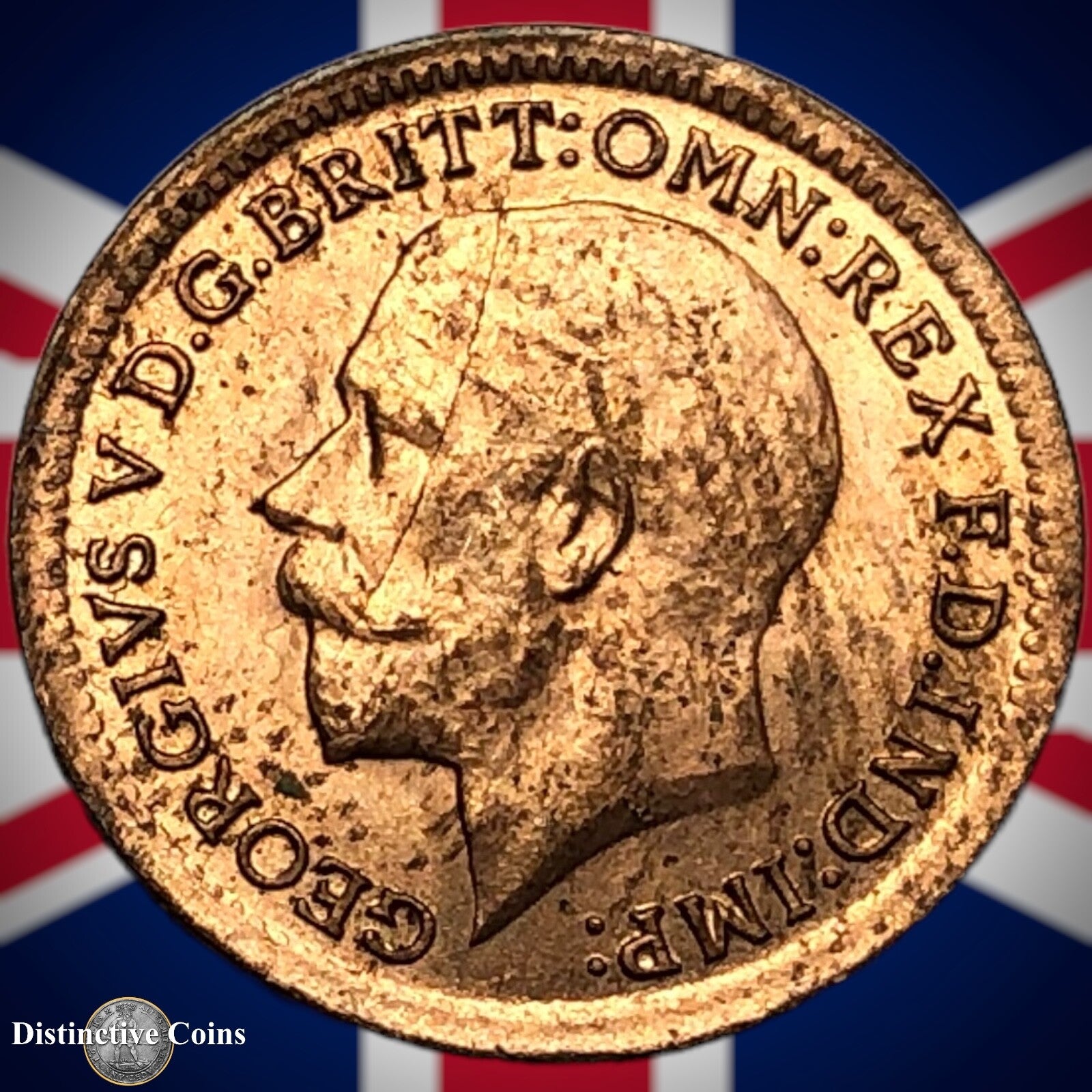 Great Britain 1913 Third Farthing 1/3 Penny GB3049