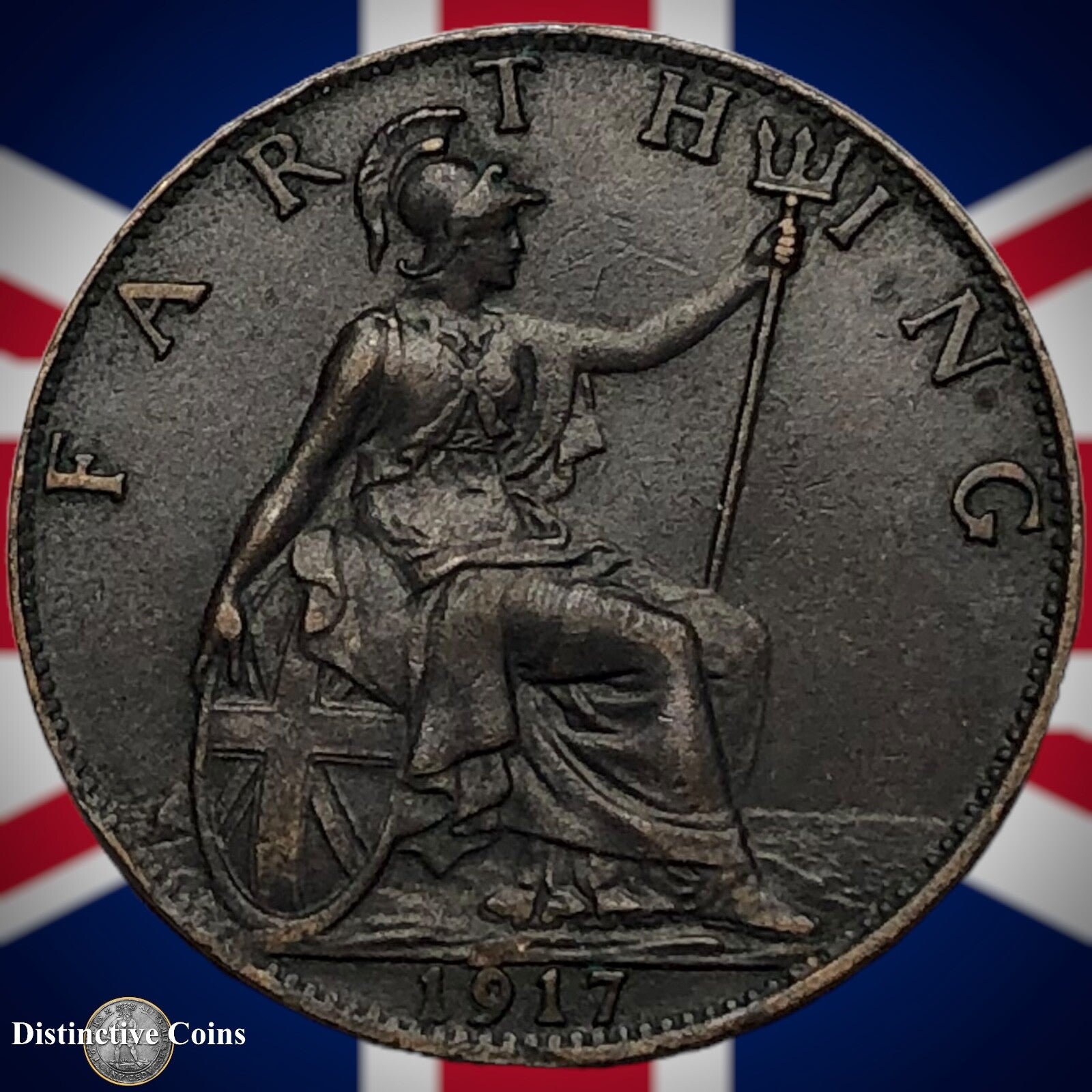 Great Britain 1917 Farthing 1/4d GB4675