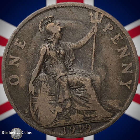 Great Britain 1919 H Penny 1d GB6926