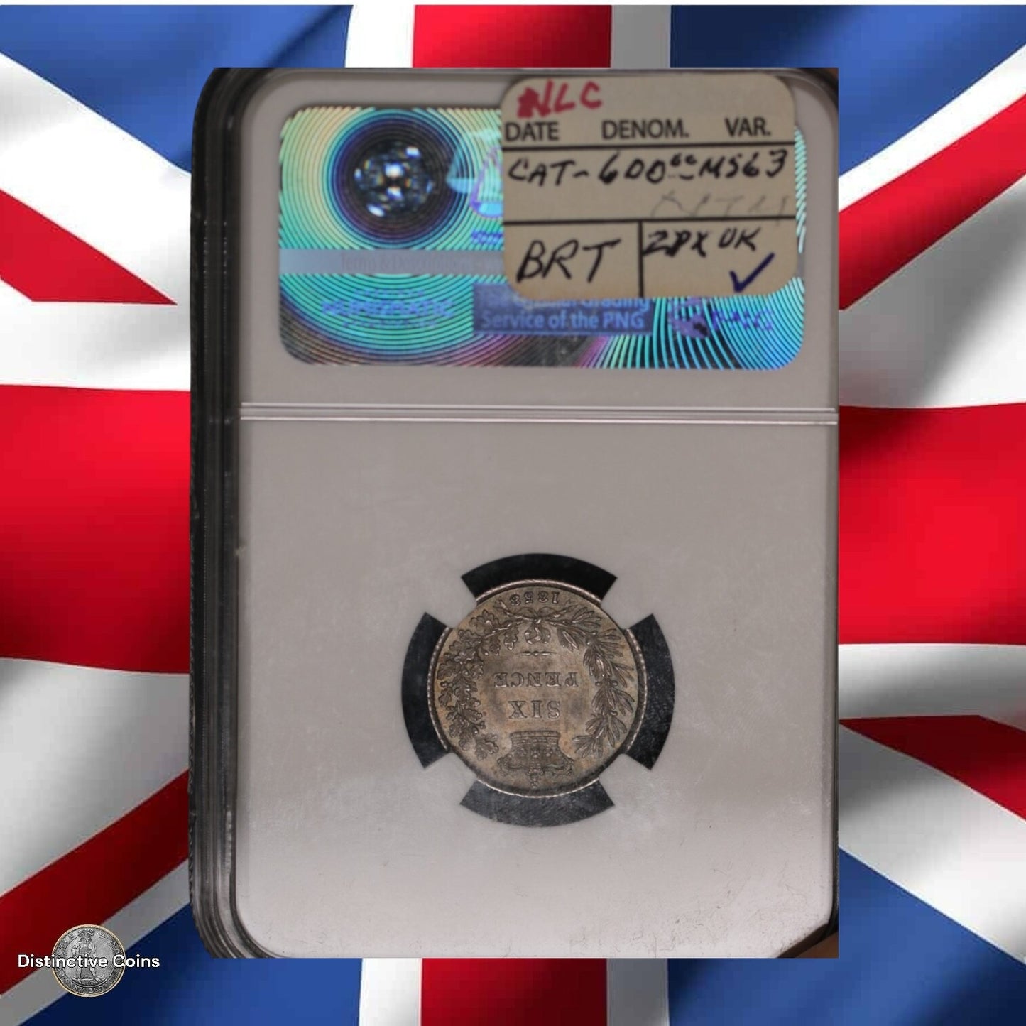 Great Britain 1858 6 Pence NGC MS61