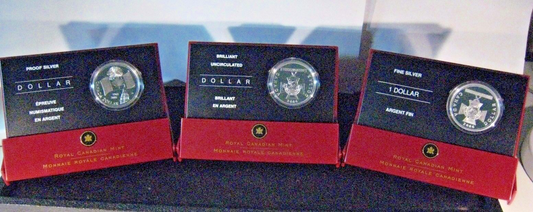 2005-06 Canada 3 Pf/Unc Silver Flag & Victoria Cross $1