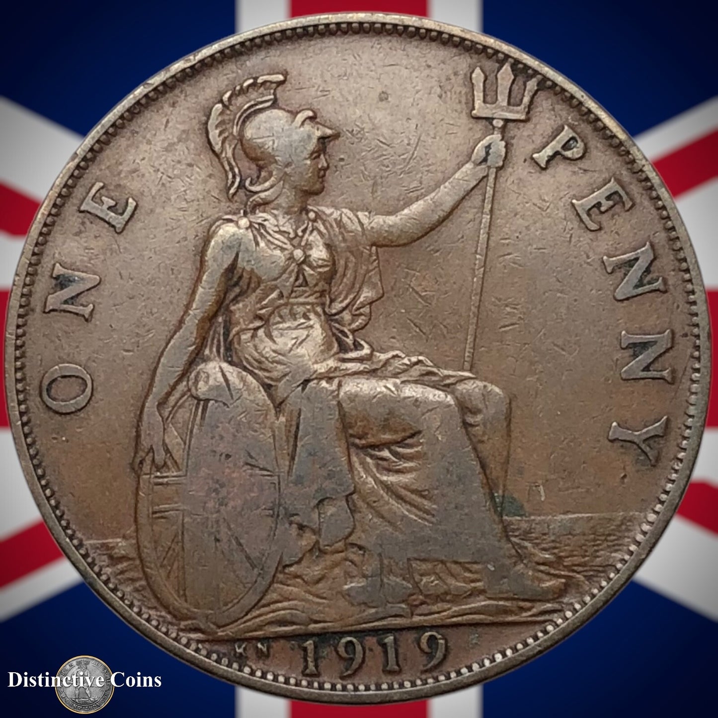 Great Britain 1919 KN Penny 1d GB6942