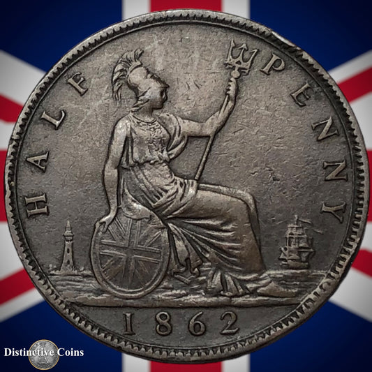 Great Britain 1862 Half Penny 1/2d GB5423