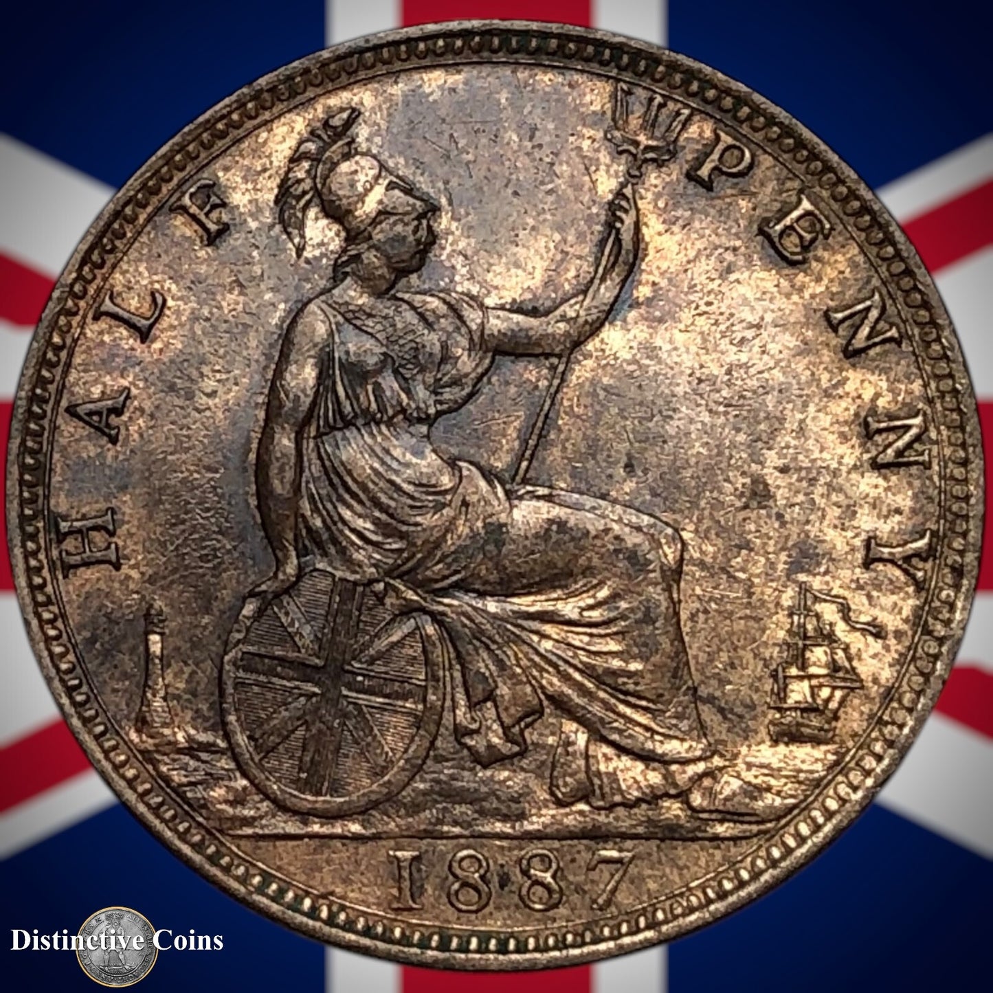 Great Britain 1887 Half Penny 1/2d GB5616