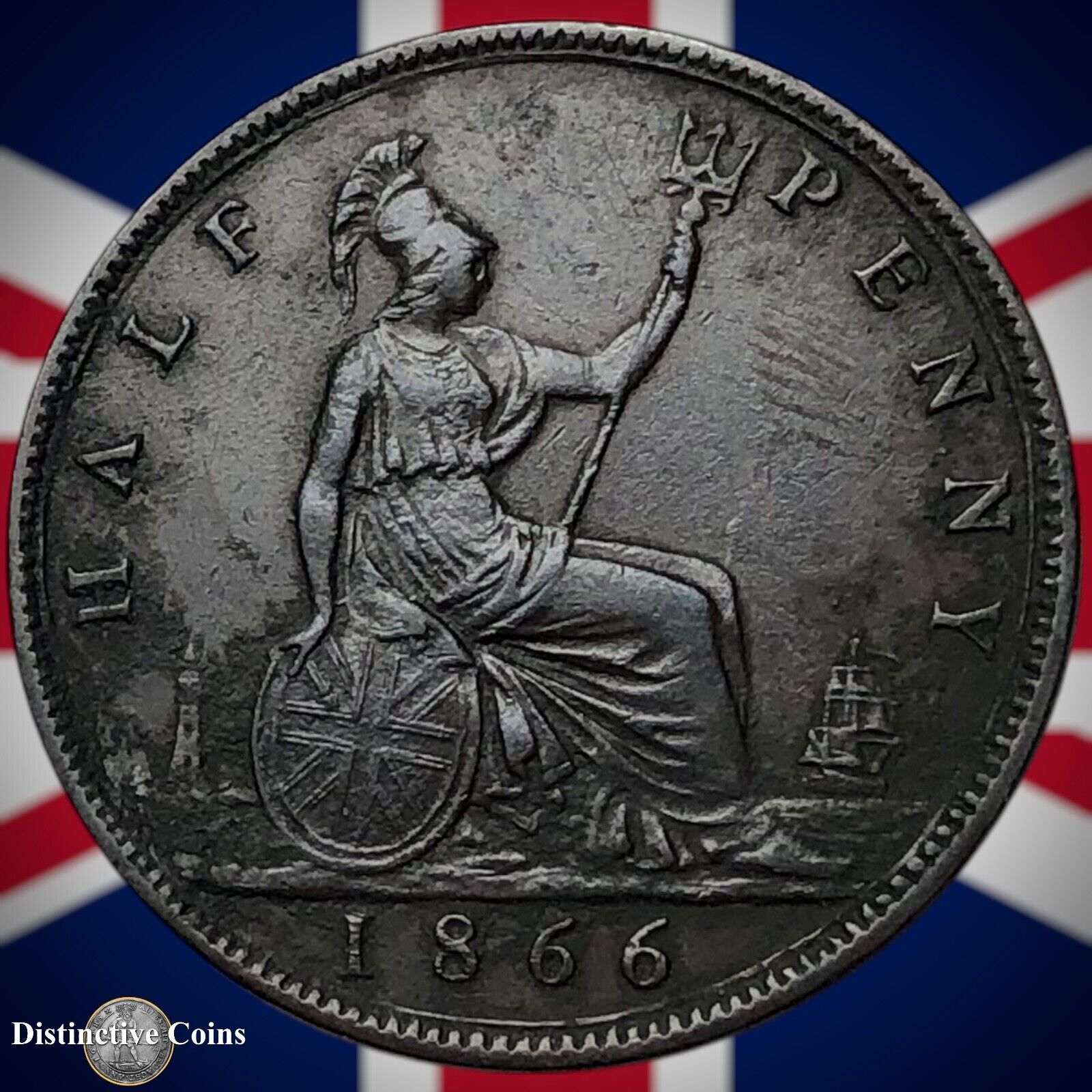 Great Britain 1866 Half Penny 1/2d GB5484