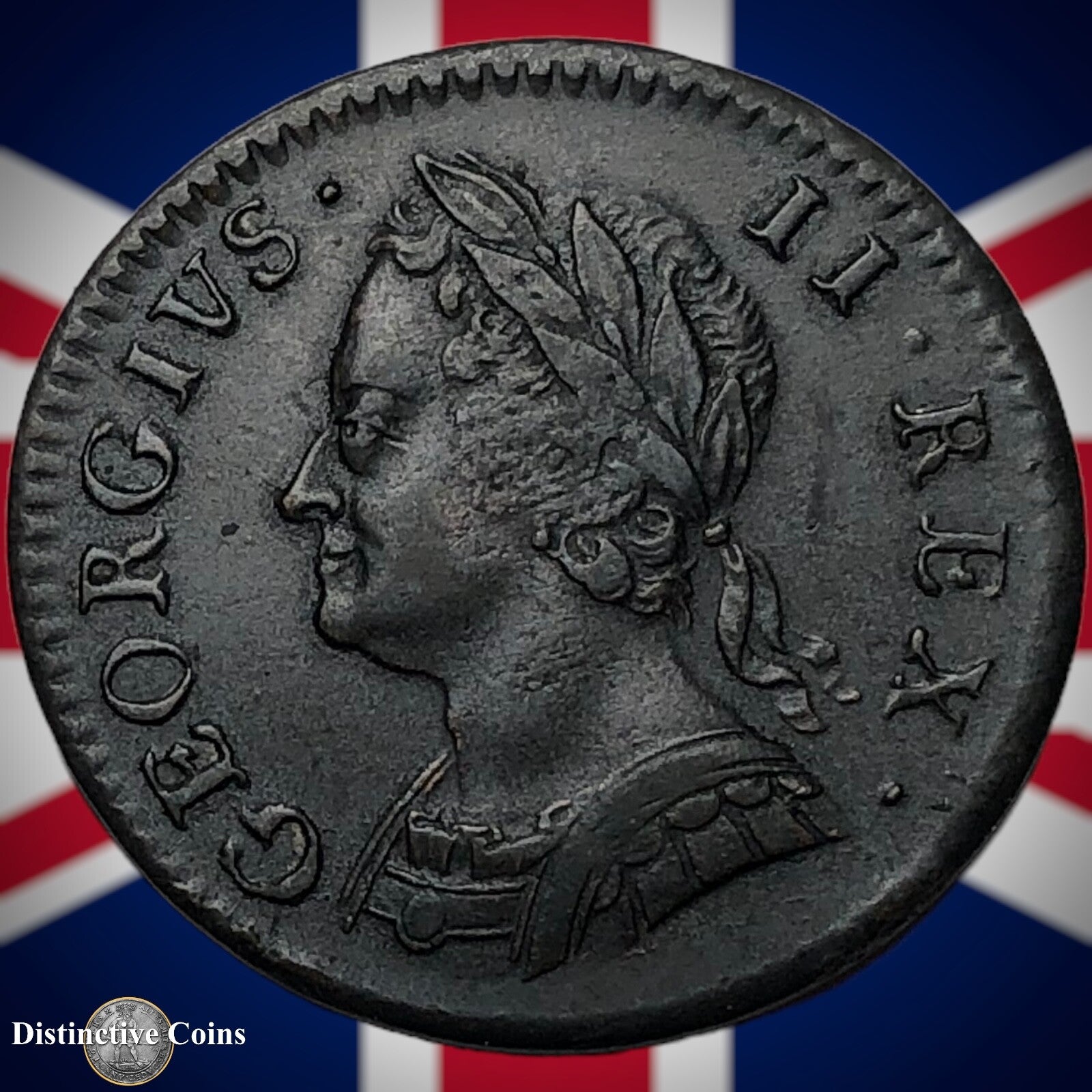 Great Britain 1754 Farthing 1/4d GB3185