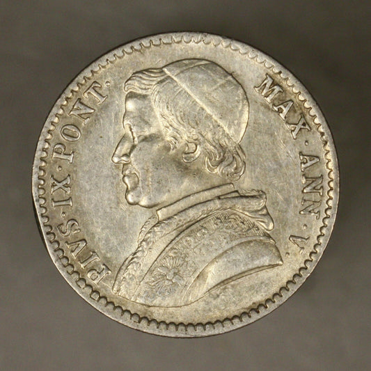 Italy Papal States 1850 R 20 Baiocchi