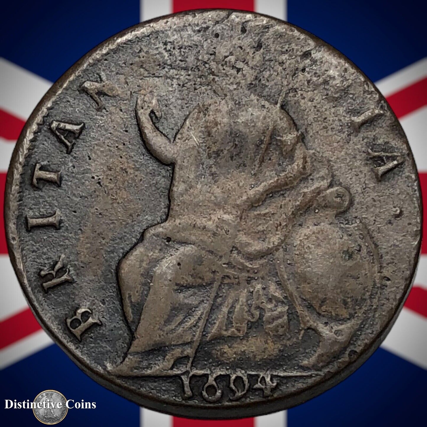 Great Britain 1694 Half Penny 1/2d GB5012