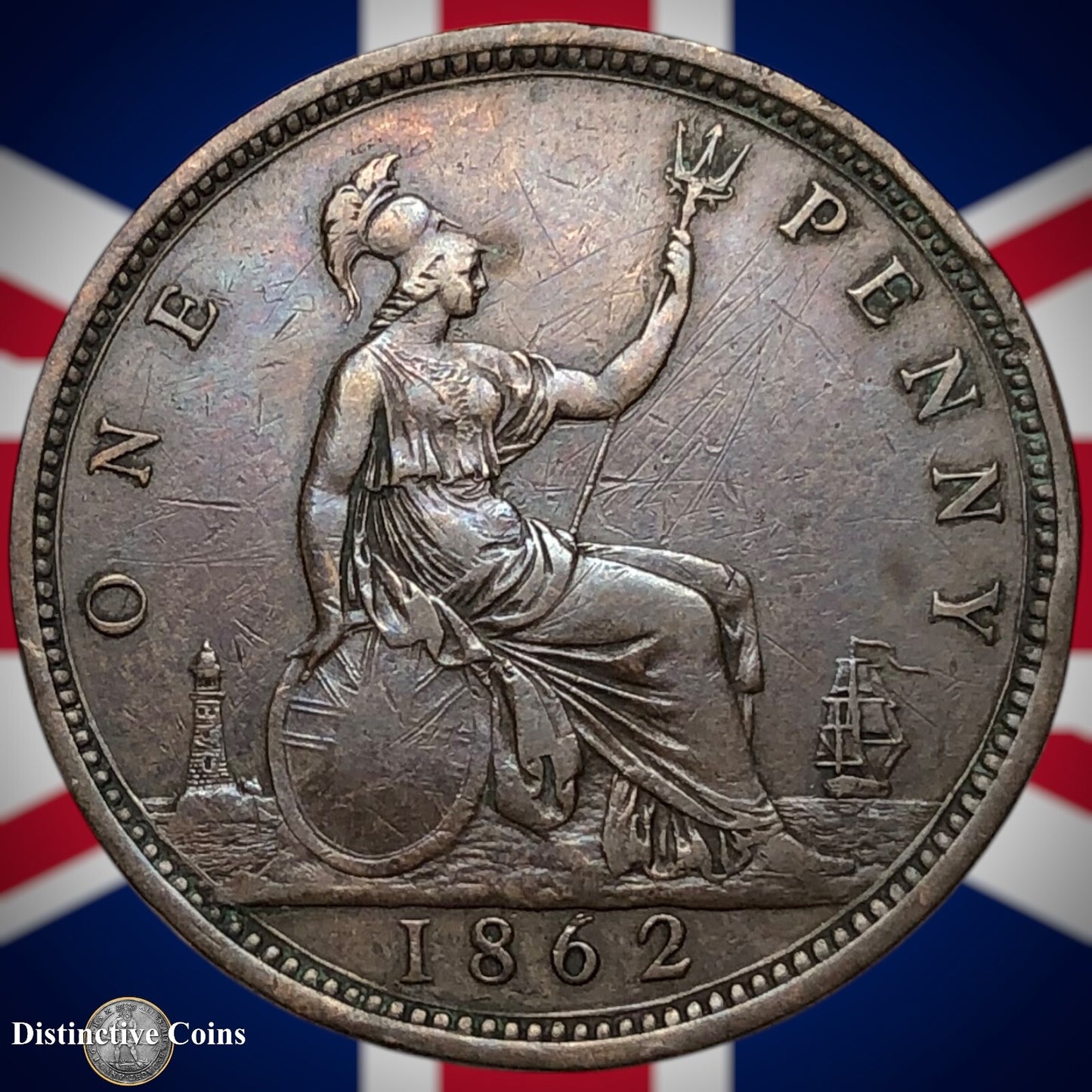 Great Britain 1862 Penny 1d GB6216