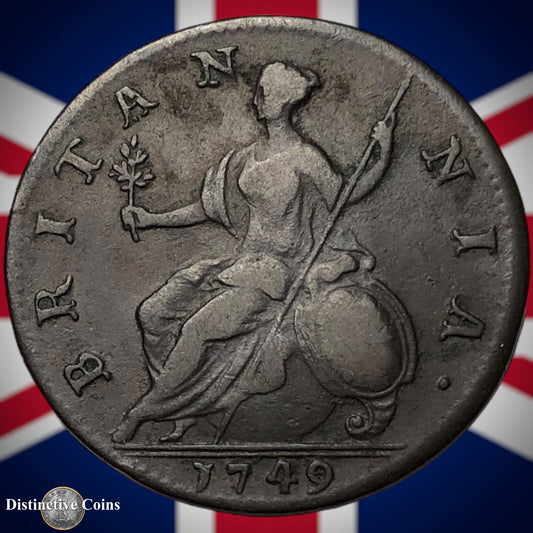 Great Britain 1749 Half Penny 1/2d GB5094