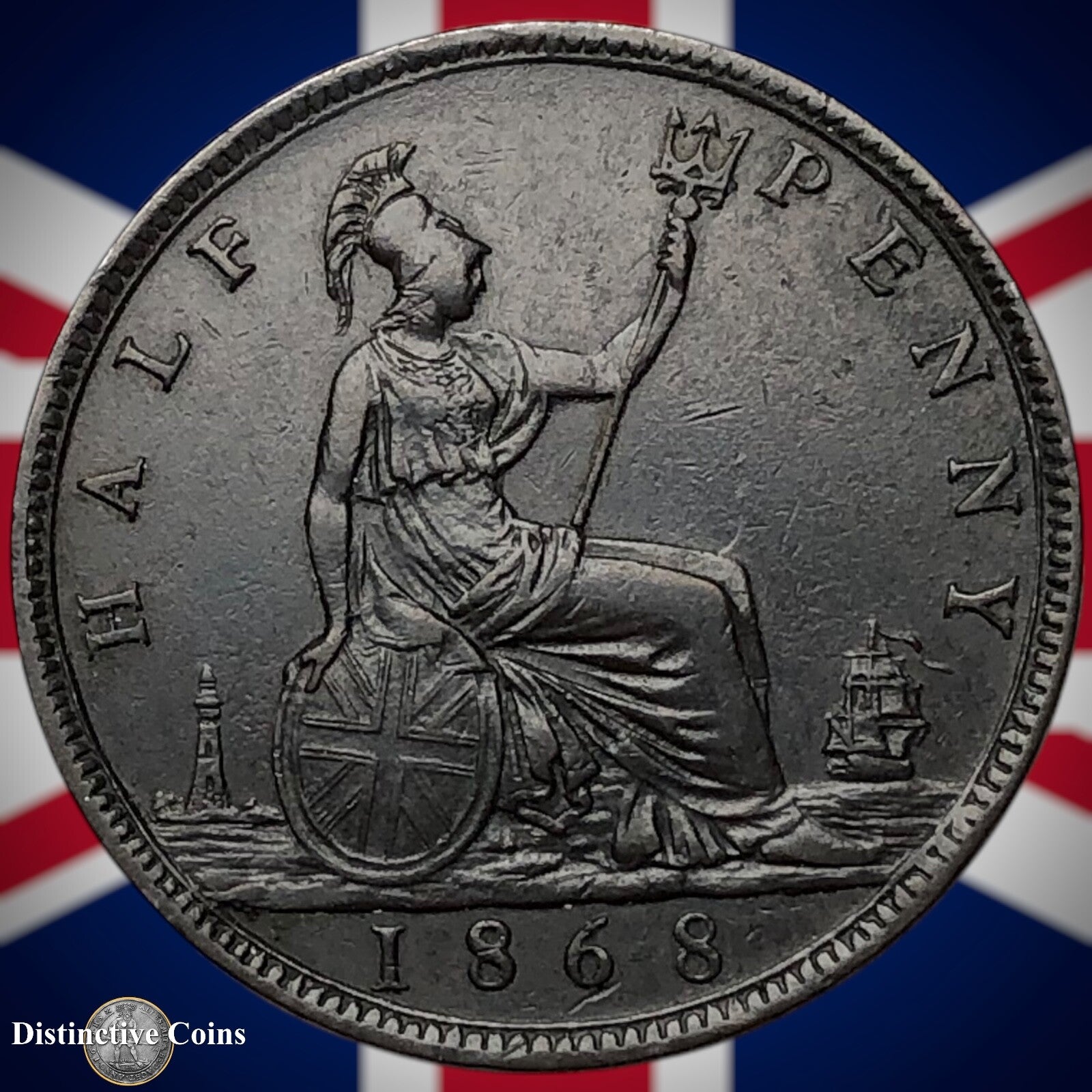 Great Britain 1868 Half Penny 1/2d GB5487