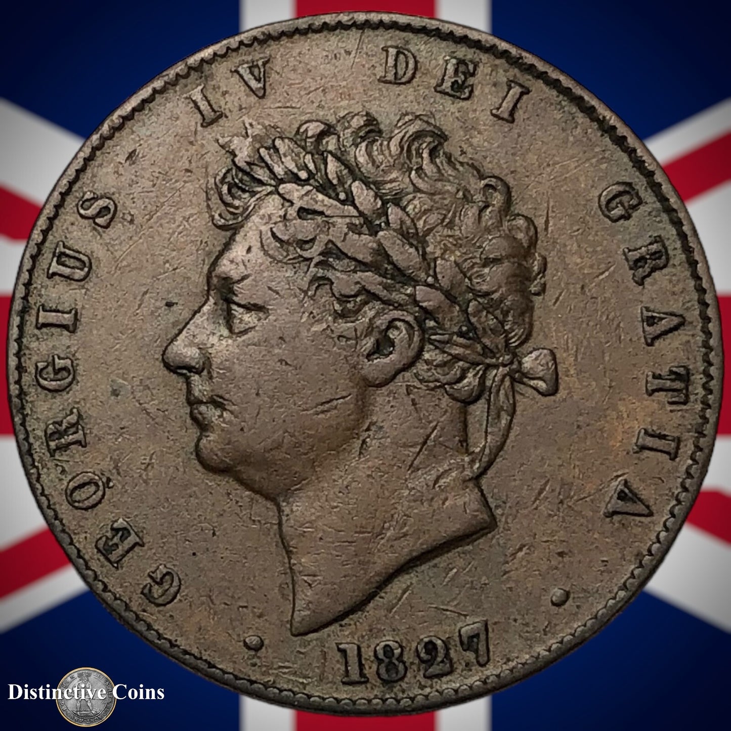 Great Britain 1827 Half Penny 1/2d GB5212