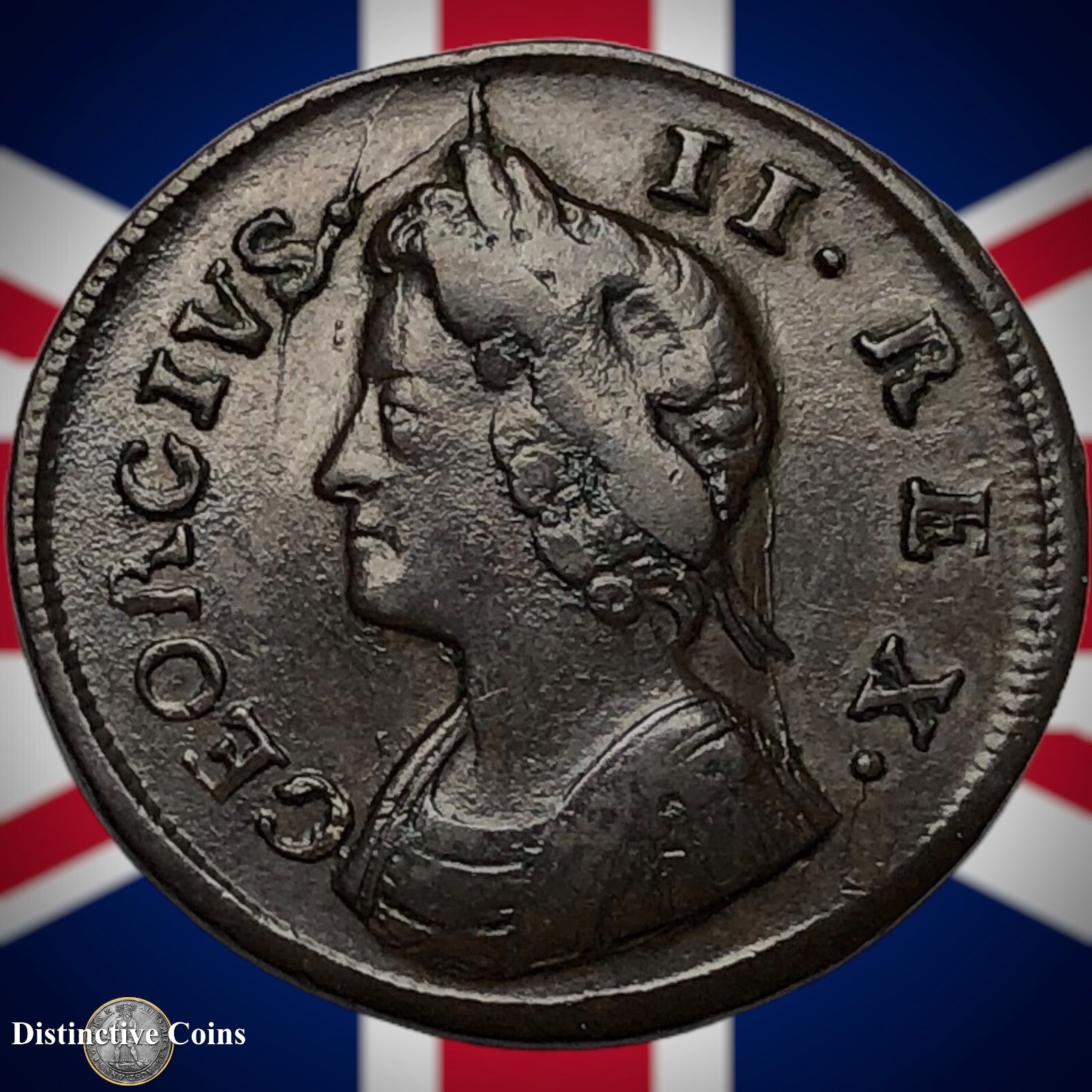 Great Britain 1736 Farthing 1/4d GB3166