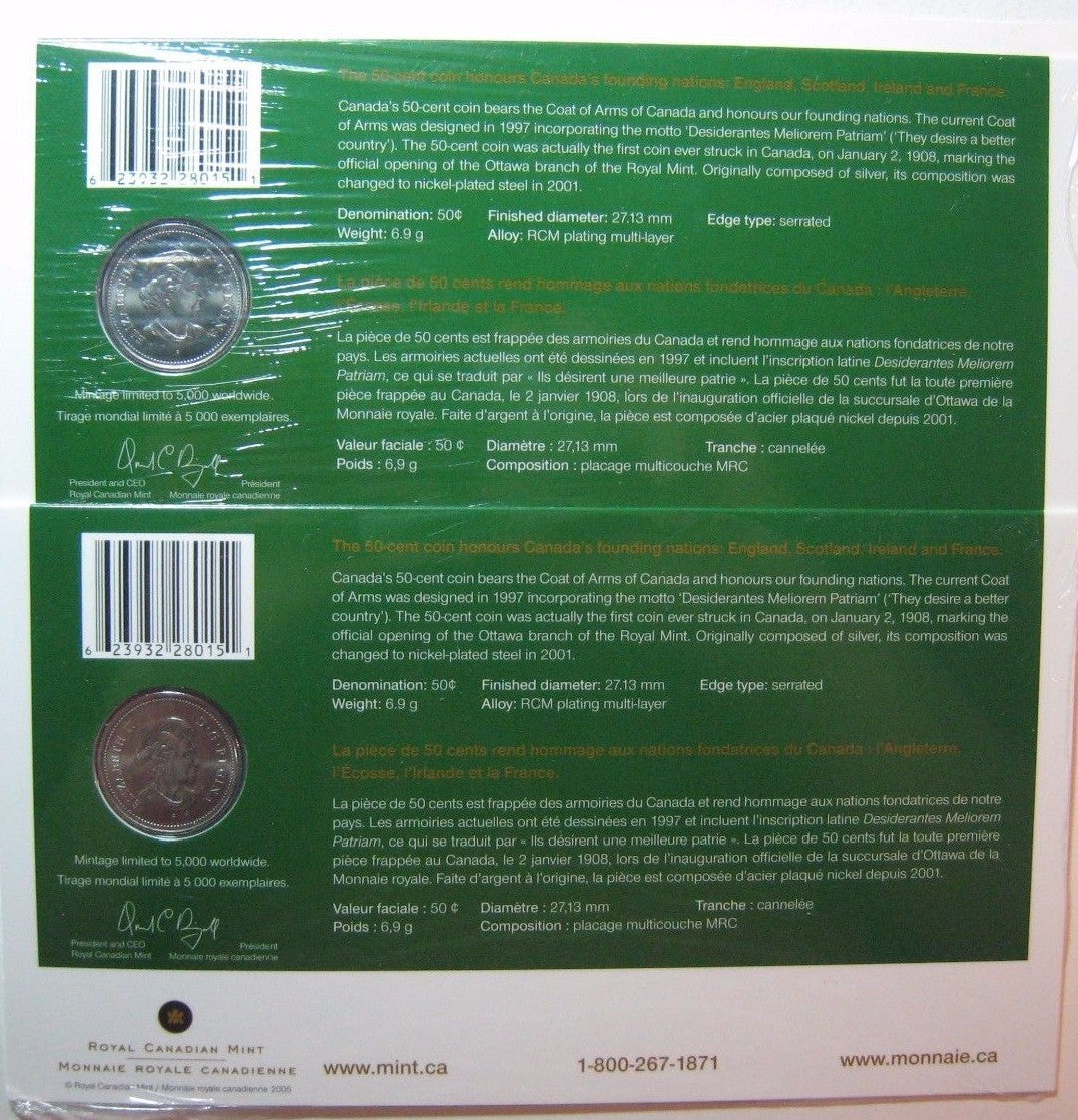 Lot of 12 Canada 2005 First Day Coinage Strikes in Holder