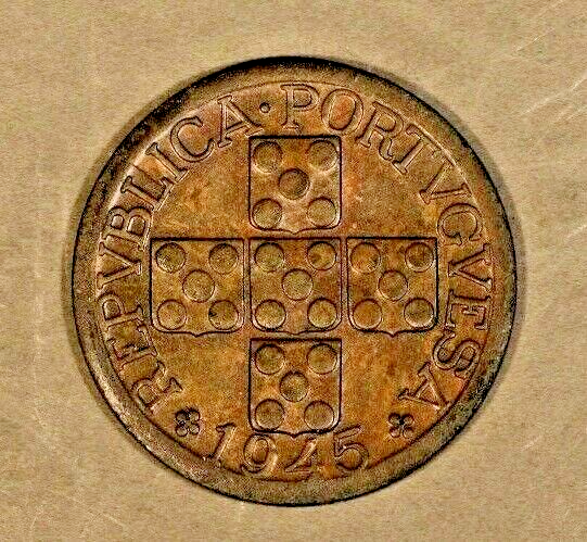 1945 Portugal 20 Centavos Lightly Circulated