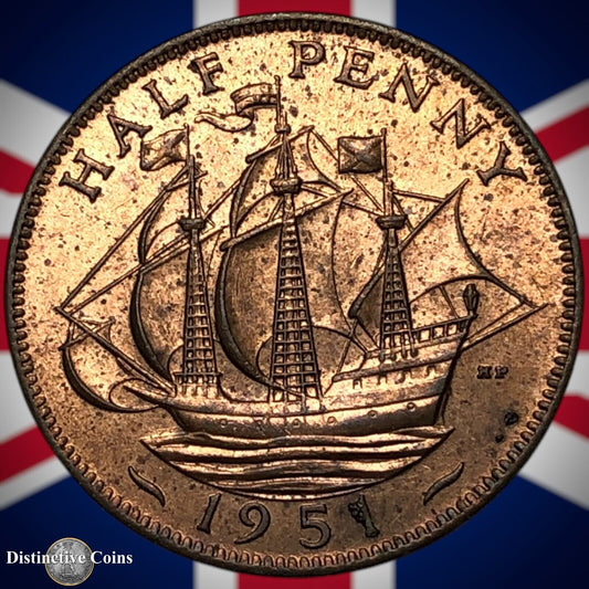 Great Britain 1951 Half Penny 1/2d GB6085