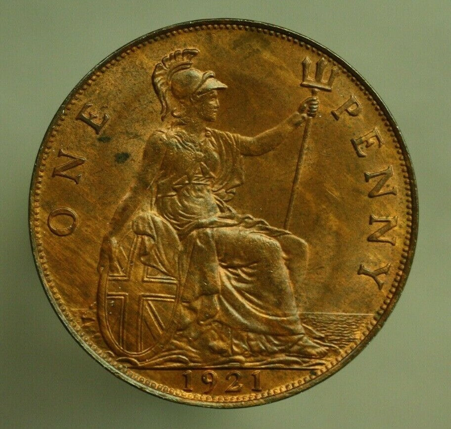 Great Britain 1921  1 Penny  Unc  A351
