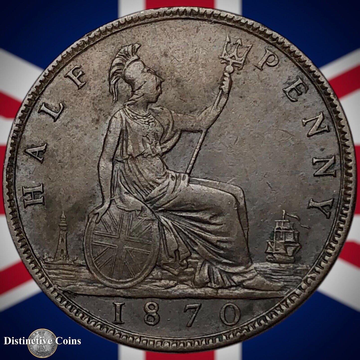 Great Britain 1870 Half Penny 1/2d GB5493