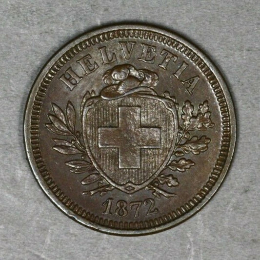 Switzerland 1872 Rappen Brn Unc  A3039