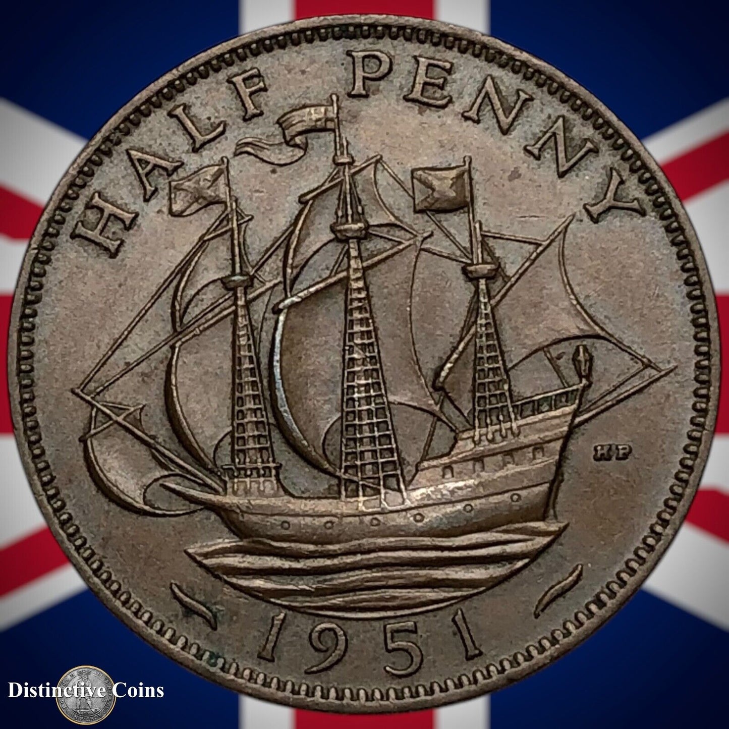 Great Britain 1951 Half Penny 1/2d GB6073