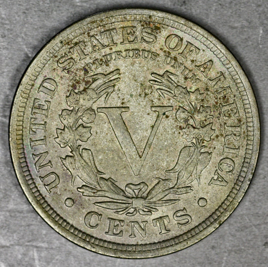 US 1910 Liberty Nickel Some Red/Green Toning  A3319