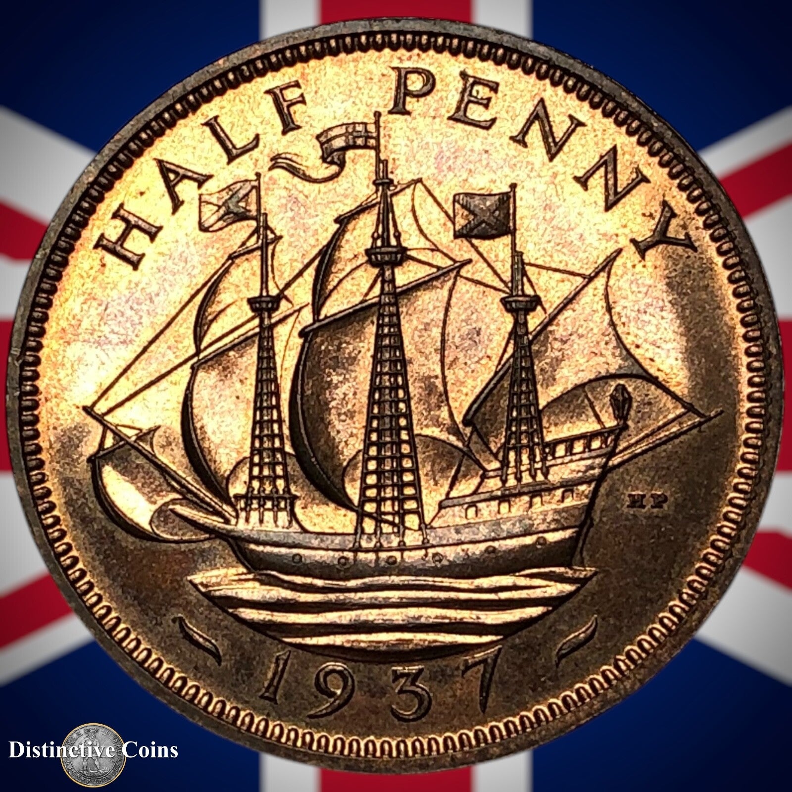 Great Britain 1937 Half Penny 1/2d GB6006